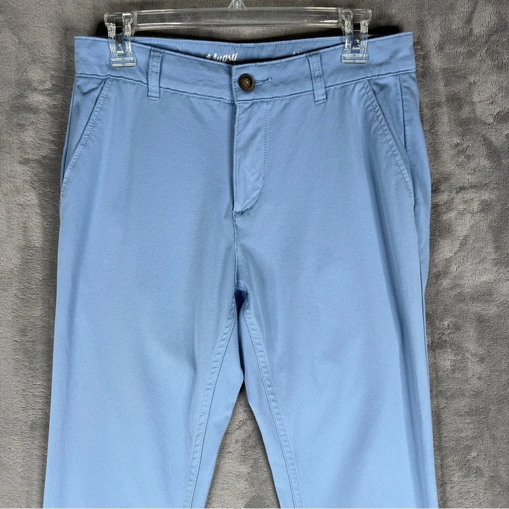 Mugsy‎ Jeans Anchors Chino Pants Men's 31x31 Straight Leg Stretch Light Blue